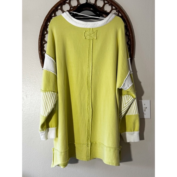 Free People We The Free Clean Prep Polo Pullover Top Light Green Size XL - Picture 4 of 8